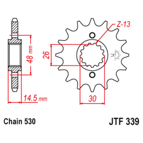JT Звезда цепного привода JTF339.18RB