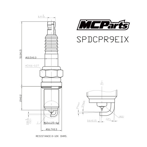MCP Свеча зажигания аналог DCPR9EIX