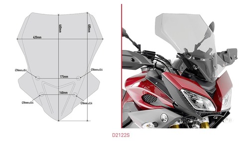GIVI Стекло ветровое Yamaha MT-09 Tracer (15-17)