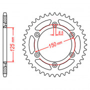 MTX Звезда цепного привода аналог JTR897.42
