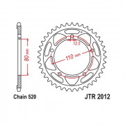 JT Звезда цепного привода JTR2012.42