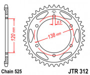 JT Звезда цепного привода JTR312.38