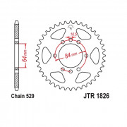 JT Звезда цепного привода JTR1826.39