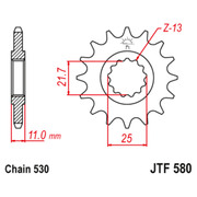 JT Звезда цепного привода JTF580.16RB