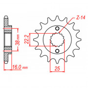 MTX Звезда цепного привода аналог JTF736.15