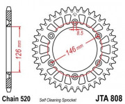 JT Звезда цепного привода JTA808.50
