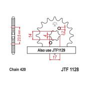 JT Звезда цепного привода JTF1128.11