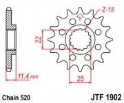 JT Звезда цепного привода JTF1902.15