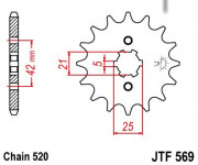 JT Звезда цепного привода JTF569.17