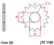 JT Звезда цепного привода JTF1180.19RB