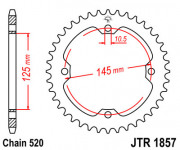 JT Звезда цепного привода JTR1857.38