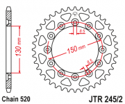 JT Звезда цепного привода JTR245/2.50