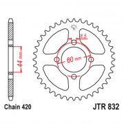 JT Звезда цепного привода JTR832.52