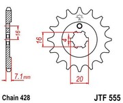 JT Звезда цепного привода JTF555.14