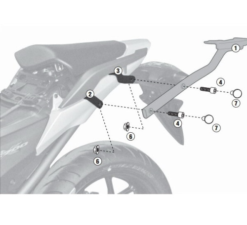 GIVI Крепеж центрального кофра Honda NC700X (12-13)/NC750X(14-18)