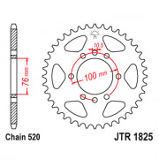 JT Звезда цепного привода JTR1825.48