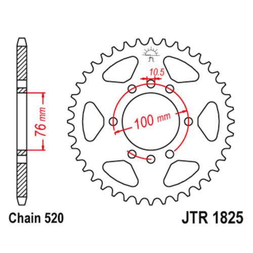 JT Звезда цепного привода JTR1825.48