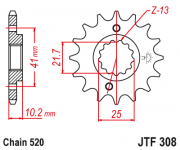 JT Звезда цепного привода JTF308.15RB