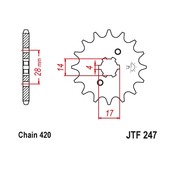 JT Звезда цепного привода JTF247.13