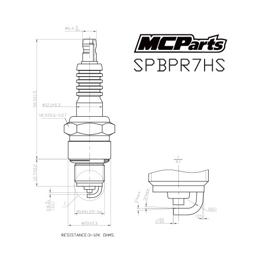MCP Свеча зажигания аналог BPR7HS