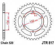 JT Звезда цепного привода JTR817.46