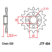 JT Звезда цепного привода JTF404.17RB