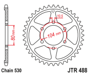 JT Звезда цепного привода JTR488.38