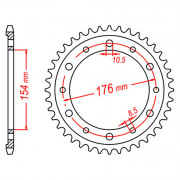 MTX Звезда цепного привода аналог JTR1340.43