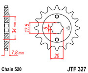 JT Звезда цепного привода JTF327.13