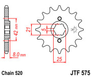 JT Звезда цепного привода JTF575.14