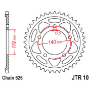 JT Звезда цепного привода JTR10.44