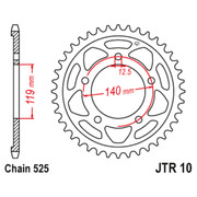 JT Звезда цепного привода JTR10.44