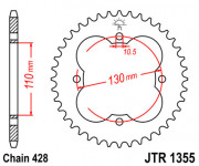 JT Звезда цепного привода JTR1355.50