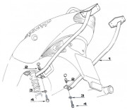 GIVI Крепеж центрального кофра PEUGEOT SPEED FIGHT 50/100 (97-99)