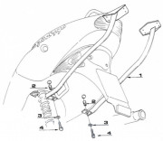 GIVI Крепеж центрального кофра PEUGEOT SPEED FIGHT 50/100 (97-99)