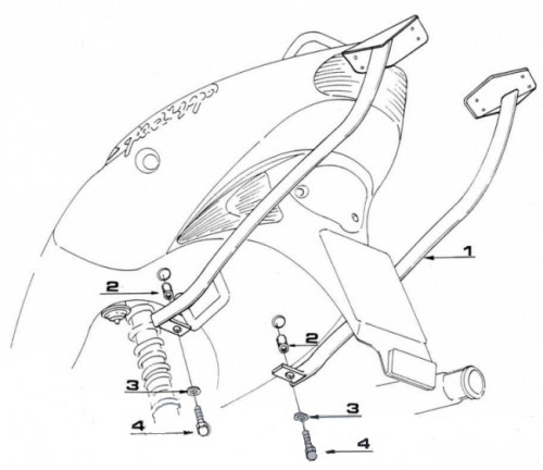 GIVI Крепеж центрального кофра PEUGEOT SPEED FIGHT 50/100 (97-99)