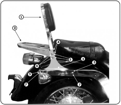 GIVI Спинка сиденья  Kawasaki VN 800 (96-99)
