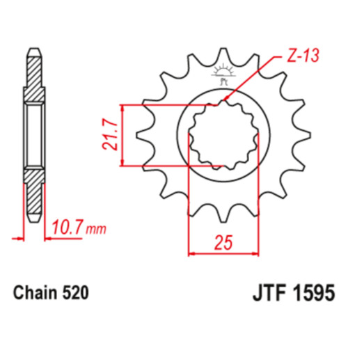 JT Звезда цепного привода JTF1595.16