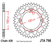 JT Звезда цепного привода JTA798.48