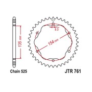 JT Звезда цепного привода JTR761.43