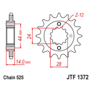JT Звезда цепного привода JTF1372.17RB