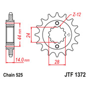 JT Звезда цепного привода JTF1372.17RB