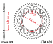 JT Звезда цепного привода JTA460.48BLK
