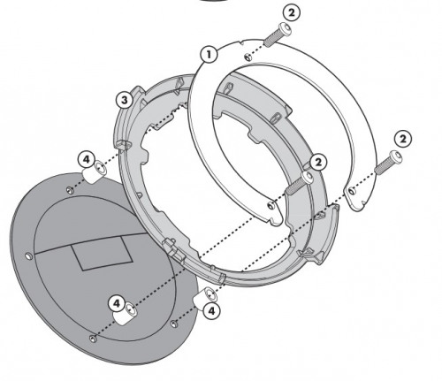 GIVI Крепеж TANKLOCK сумки на бак мотоцикла Kawasaki Z1000 (2014- )
