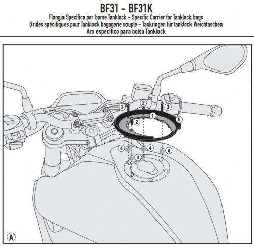 GIVI Крепеж TANKLOCK сумки на бак мотоцикла BMW G310R/G310GS (17-