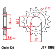 JT Звезда цепного привода JTF1908.14