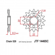 JT Звезда цепного привода JTF1446.13SC