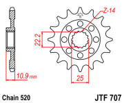 JT Звезда цепного привода JTF707.15