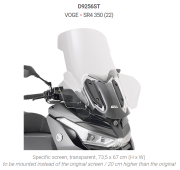 GIVI Стекло ветровое VOGE SR4 350 (2022)