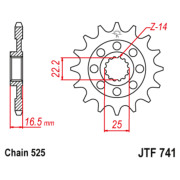 JT Звезда цепного привода JTF741.15